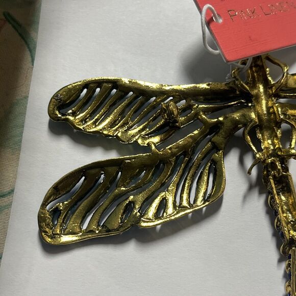Pink LINEN Dragonfly BROOCH/Pin NWT - Picture 7 of 8